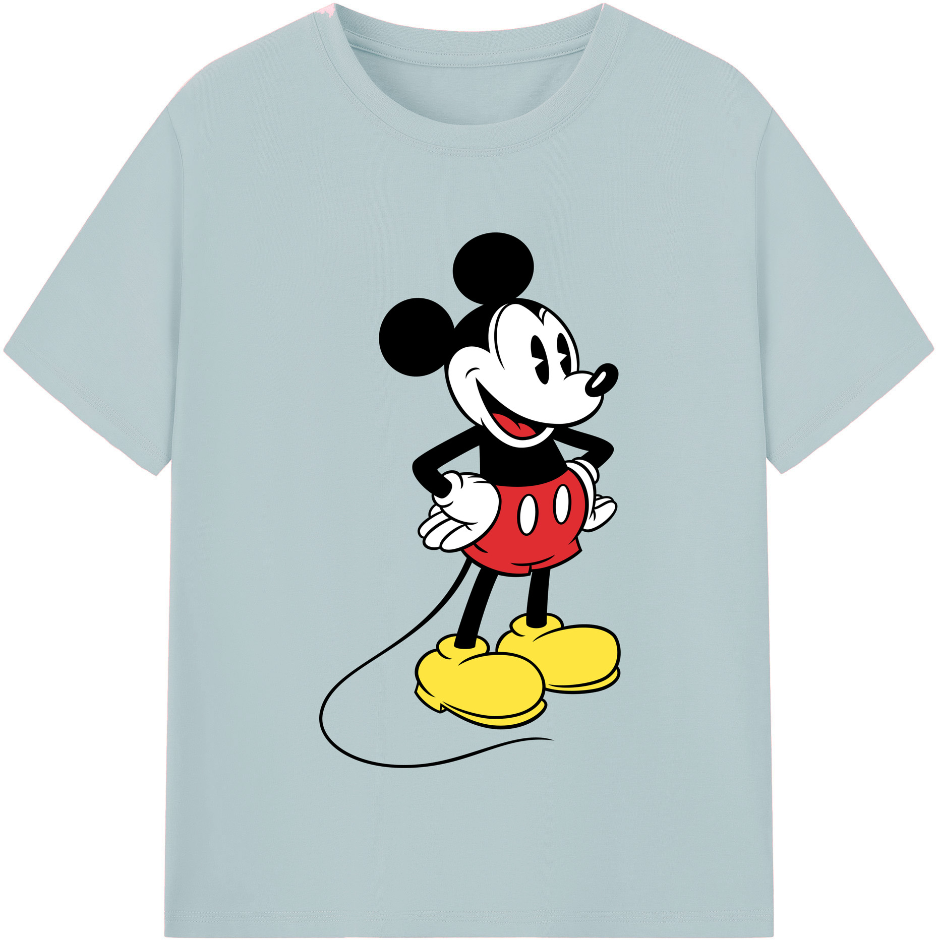 （画像用） ミッキーマウス Mickey Mouse 綿100％半袖Tシャツ（フロントプリント）